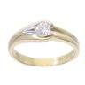 18ct Yellow and White Gold 0.25ct Diamond Solitaire Ring