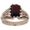 9ct Yellow Gold Garnet Signet Ring