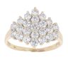 9ct Yellow Gold Cubic Zirconia Cluster Ring