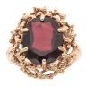 9ct Yellow Gold Single Stone Garnet Ring