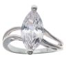 Silver Cubic Zirconia Single Stone Ring By Icesia