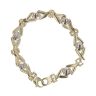 9ct Yellow And White Gold Fancy Bracelet 7.5"