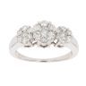 9ct White Gold 1.00ct Diamond Cluster Ring