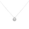 9ct White Gold 0.50ct Brilliant Cut Diamond Cluster Pendant And Chain 20"