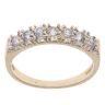 9ct Yellow Gold Cubic Zirconia Half Eternity Ring