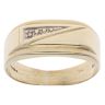 9ct Yellow Gold 0.01ct Diamond Signet Ring