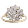 9ct Yellow Gold Cubic Zirconia Cluster Ring