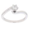 Platinum 0.33ct Brilliant Cut Diamond Solitaire Twist Ring