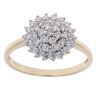 9ct Yellow Gold Cubic Zirconia Cluster Ring