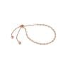 Sterling Silver And Rose Gold Plated Beaded Toggle Bracelet