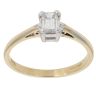 18ct Yellow Gold 0.42ct Emerald Cut Diamond Solitaire Ring