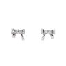 Silver CZ Bow Earrings