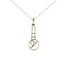9ct Yellow Gold Rennie Mac Pendant and Belcher Chain 18"