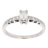 18ct White Gold 0.60ct Baguette Cut Solitaire Ring