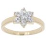 9ct Yellow Gold Cubic Zirconia Cluster Ring