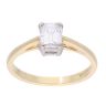 18ct Yellow Gold 0.53ct Emerald Cut Diamond Ring