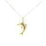 9ct Yellow Gold Dolphin Pendant And Chain 18"