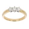 18ct Yellow And White Gold 0.33ct Diamond Trilogy Ring