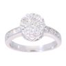 14ct White Gold 1.15ct Diamond Cluster Ring