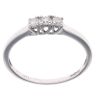 18ct White Gold 0.20ct Brilliant Cut Diamond Trilogy Ring