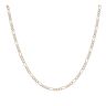 9ct Yellow And White Gold Figaro Chain 20"