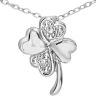 9ct White Gold Diamond Heart Pendant Necklace