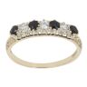 9ct Yellow Gold Sapphire And Cubic Zirconia Eternity Ring