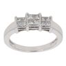 18ct White Gold 0.50ct Princess Cut Diamond Cluster Ring