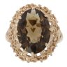 9ct Yellow Gold Smoky Quartz Solitaire Ring