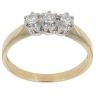 18ct Yellow Gold 0.25ct Brilliant Cut Diamond Trilogy Ring