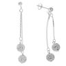Sterling Silver Duo Crystal Ball Drop Earrings by Icesia