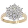 18ct Yellow Gold 1.00ct Brilliant Cut Diamond Cluster Ring