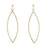 9ct Yellow Gold Oval Drop Earrings
