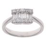 18ct White Gold 0.65ct Baguette and Brilliant Cut Diamond Three Row Fancy Ring