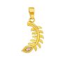 22ct Yellow Gold Dailywear Cubic Zirconia Feather Pendant