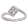 18ct White Gold 0.50ct Princess Cut Diamond Cluster Ring