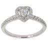 18ct White Gold 0.38ct Diamond Solitaire Heart Ring