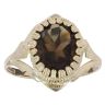 9ct Yellow Gold Smoky Quartz Single Stone Ring