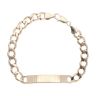 9ct Yellow Gold ID Curb Bracelet 9"