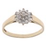 9ct Yellow Gold 0.20ct Brilliant Cut Diamond Cluster Ring