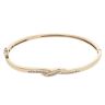 9ct Yellow Gold 0.20ct Brilliant Cut Diamond Crossover Bangle