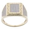 14ct Yellow Gold Cubic Zirconia Signet Ring