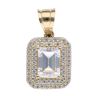 14ct Yellow Gold Cubic Zirconia Cluster Pendant
