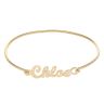 9ct Yellow Gold Personalised Script Nameplate Bangle