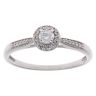 9ct White Gold 0.30ct Brilliant Cut Diamond Cluster Ring