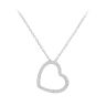 9ct White Gold Diamond Heart Pendant Necklace