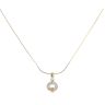 18ct Yellow Gold Cubic Zirconia Circle Pendant And Chain 18"