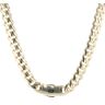 14ct Yellow Gold Monaco Curb Classic Plain Lock Chain 24"