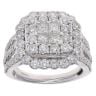 14ct White Gold 3.25ct Cluster Diamond Ring