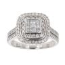 18ct White Gold 1.00ct Diamond Cluster Ring